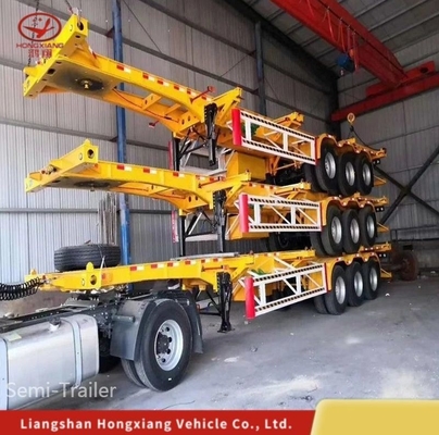 Недвижимость 40FT Skeleton Semi Container Trailer с двойной линейной тормозной системой 3 оси