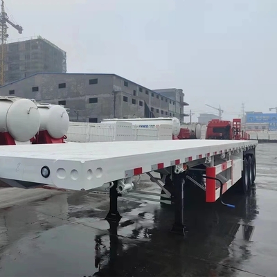 Легкий грузовой класс 5,5 тонн 3 оси 40 FT плоский полуприцеп для тяжелых транспортных контейнеров