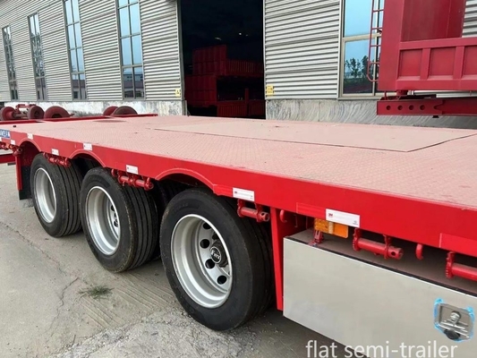3 оси 20FT 40 FT Прицеп Шасси плоская кровать плоская кровать прицеп для дальнего перевозки